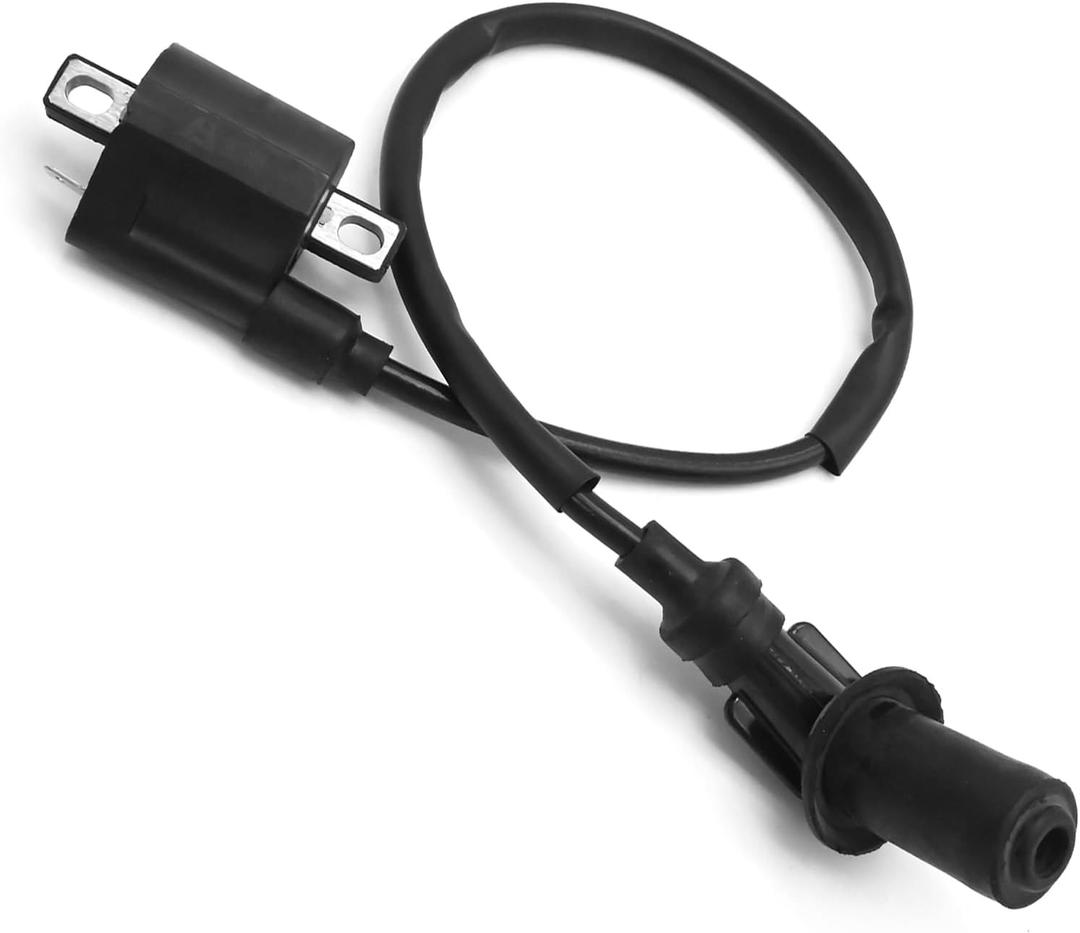 Ignition Coil with 135 Degree Elbow Ignition Coil Plug, Replacement for CG 125cc 150cc 200cc 250cc Chinese Scooter Motorcycle ATV Dirt Go Kart Quad Pit Bike Buggy