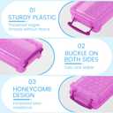 Glenmal 20 Packs Plastic Pencil Box Stackable Pencil Case Bulk Crayon Box with Snap Tight Lid Plastic Brush Painting Storage Organizer for School Office Home Supplies (Vibrant)