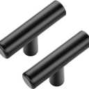 JOY DECOR 10 Pack Cabinet Knobs, Black Cabinet Handles, 2in Kitchen Cabient Knobs, Single Hole Drawer Knobs for Dresser Drawers