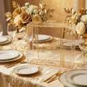 HOUSEOFGAFNI Lucite Square Passover Matzah Holder with Lid Gold Hebrew Matzah Design 8.5 x 9.5 Modern Pesach Seder Table Display Made in Israel