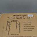 WeHwupe Toilet Rails - Toilet Safety Rail for Elderly Adults - Adjustable Bathroom Toilet Handles - Toilet Safety Frame & Rails - Toilet Grab Bars for Senior, Handicap & Disabled, Fits Most Toilets