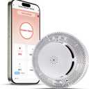 Smoke & Carbon Monoxide Detector, 3-Year Battery Powered,Photoelectric Smoke Alarm with Test/Silence Button, Sound Warning and LED Light Indicators, JTY-GW-YB0520