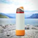 2 x yoelike 2 PCS Wave Silicone Water Bottle Boot for Owala, Anti-Slip Protective Sleeve for FreeSip/Twist/Flip, Watter Bottle Accessories, Bottom Bumper Cover, Dishwasher Safe, BPA Free (40 Ounces, orange)