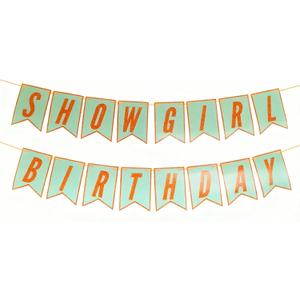 2 x "SHOWGIRL BIRTHDAY" Decorations, Show Girl Birthday Banner, Life of a Showgirl Party Decorations, In My Showgirl Era Banner