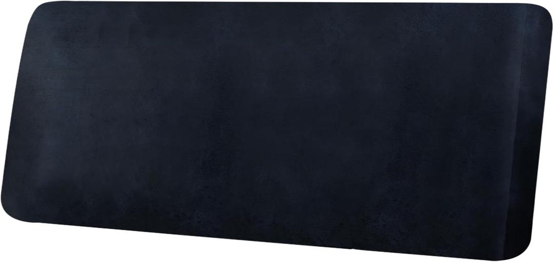 Leather Look Couch Cushion Covers Sofa Seat Slipcovers Sets Couches Furniture Protector for Sectional Armchair Loveseat Pets Kids Stretch Spandex Fabric (1 Cushion XL Sofa, Navy)