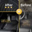 GINOWY- Floor Mats for Mazda 6 2014-2021, TPE All Weather Protection Car Mats for Mazda 6 2021, Non-Slip Floor Liners Waterproof Heavy Duty Automotive Accessories Black