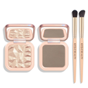 KYDA Baked Highlighter Contour Palette, Champagne Face Illuminator & Matte Cool Tone Contour, Lasting Glow Face Sculpting Contouring Makeup, Buildable Shimmer Color, Sun Glow & Cool Toned