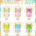 18 Pcs Easter Hanging Bunny Ornaments Felt Pastel Bunny Egg Tree Ornament Spring Egg Hanging Decor 3D Felt Rabbit Decoration Easter Gift for Tree Wall Doors Mantels Decor