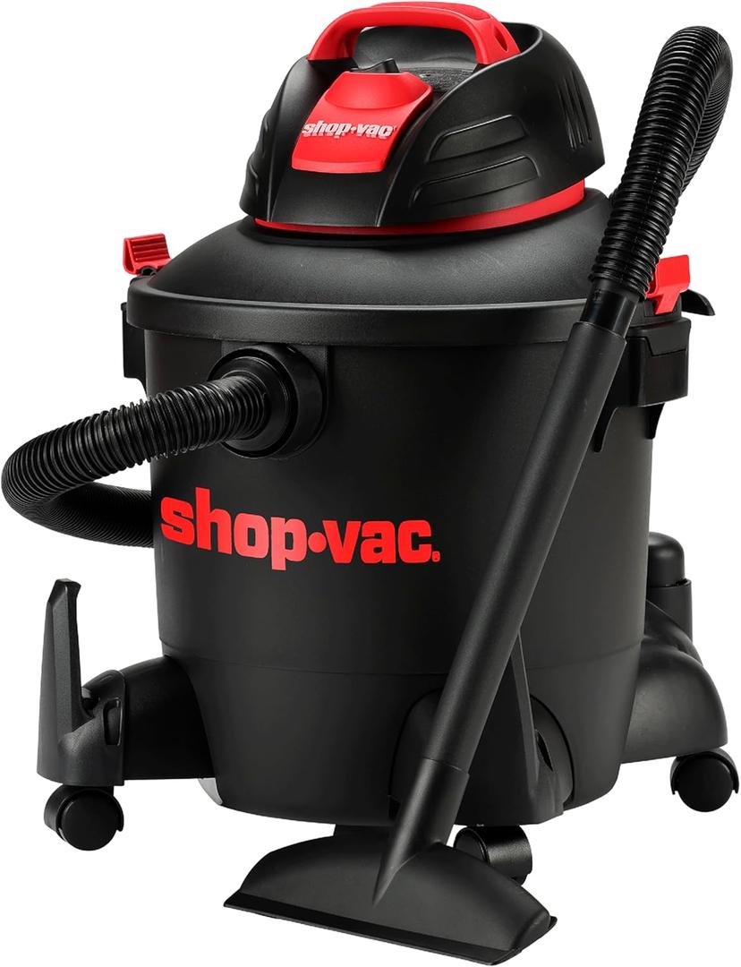 Shop-Vac 5922805 Wet/Dry Vacuum, 8 Gallon, 4.5 Peak HP, 1.25 Inch Diameter x 7 Foot Hose, 6 Foot Cord, Ideal for Jobsite, Garage, Workshop & Home