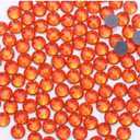 3000 pcs SS20 Hot Fix Glass Flatback Rhinestones Bulk Round Crystal Gems Rhinestones for Crafts Art Clothes Shoes(Orange)