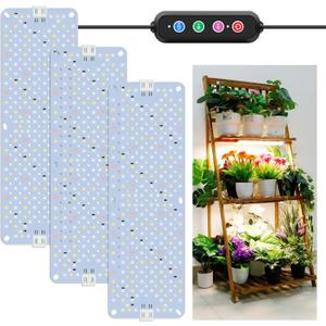 40W Ultra-Thin Panel Full Spectrum Grow Lights, 576 LEDs Plant Grow Light for Indoor Plants with Daisy Chain Function, Grow Lights for Seed Starting with 4/8/12/16/20H Auto On/Off Timer (3pcs)