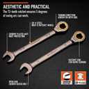 HORUSDY 24-Piece Ratcheting Wrench Set | Metric and SAE | Ratchet Combination Wrenches Set with Organizer | 72-Teeth | Chrome Vanadium Steel | 8-19 mm & 1/4 to 7/8