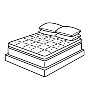 White Queen Comforter With Black Color on the Sides