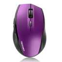 TECKNET Bluetooth Mouse, 4800 DPI Wireless Mouse, 2-Year Battery 6 Adjustable DPI, 6 Buttons Compatible with Laptop/Windows/Computer - Purple