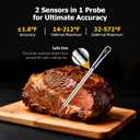 Wireless Meat Thermometer with APP Control4 Probes Meat Thermometer Digital, Unlimited Range WiFi & Bluetooth Meat Thermometerfor for Rotisserie, Grill, Oven, Smoker, BBQ, Air Fryer