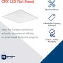Lithonia Lighting CPX 2x2 LED Flat Panel Light, 2 Ft. x 2 Ft. LED Light Panel, Ceiling Lighting Fixture, 2500/3200/4000 Adjustable Lumens, 3500K/4000K/5000K Switchable CCT, Smooth Satin Lens, White
