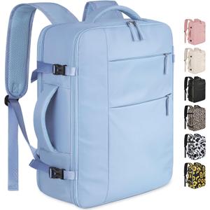 Capolo Travel Backpack for Women Men Waterproof Laptop Backpack Airlines Approved Carry On Backpack Bag Computer Bookbag for Business, Work, Traveling Fits 15.6 Inch Laptop (Blue)