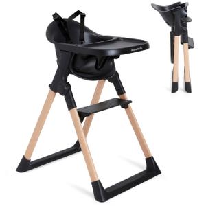 Munchkin Float Foldable Portable High Chair, Toddler High Chair, Black