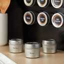 Talented Kitchen Magnetic Spice Jars - 3 oz, Stainless Steel, 24-Pack - Spice Tins with Sift & Pour Lids & Fridge Magnets for Kitchen Organization