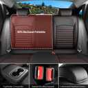 Huidasource 2016-2025 Malibu Seat Covers Front & Rear Fullset, Full Coverage Custom Fit Seat Cover for Chevy Malibu L, LS, LT, Premier 2016-2025, Breathable Malibu Seat Protector(Full Set/Black&Red)