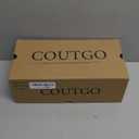 Coutgo Womens Dress Sandals Strappy Low Kitten Heels Pointed Open Toe Summer Beach Shoes (8.5, Black)