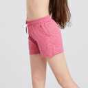 4 Pack Girls Athletic Shorts Dry-Fit Basketball Shorts with Pockets,Girls Running Shorts for Kids Gym Soccer (L)