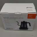 Electric Kettle, Gooseneck Kettle with Auto Shut Off, 0.8L Small Eletric Tea Kettle, Precise Spout Designed for Coffee Tea, 1000W Quick Heat Up, Stainless Steel, Matte Black
