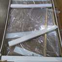 36" W x 76" H Fixed Shower Glass Panel, 3/8" w/Coat Hook, Brushed Gold