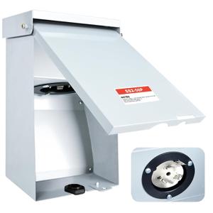 50 Amp Generator Inlet Box, NEMA SS2-50P Power Inlet Box for 3R 3 Prong Generator Cord, 120/240V, 12000W Weatherproof Outdoor Generator Receptacle, Use for Emergency Ready