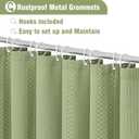 Sage Green Boho Small Stall Shower Curtain 36 x 72, Farmhouse Narrow Half Size Fabric Shower Curtains for Modern Bathroom Decor, Bohemian Tufted Textured Cloth Shower Curtain 36 inch