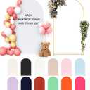 Arch Backdrop Stand and Cover Set, 7.2FT Metal Photo Balloon Arch Backdrop Stand for Wedding Birthday Party Baby Shower Ceremony Graduation Decoration, White