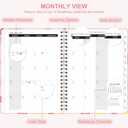 7 x 2026 Planner, Weekly and Monthly Calendar Planning Book, Jan 2026 - Dec 2026, Academic Agenda Planner for School Supplies and Office Desk Accessories - A5 (6.3" x 8.5") (Flower)