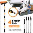 ARTIPOLY 65" Car Wash Brush with Extension Pole, Car Wash 10 Dip Soft Brush, No Scratch Car Cleaning Brush Supplies for RV Boat Truck SUV, House Siding, Snow, Floors, Extension Aluminum Alloy
