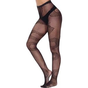 Snake Tights for Women Fishnet Tights, Fishnet Stockings for Women Fish Nets Leggings Halloween Black (2-8)