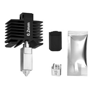 Upgrade 0.2mm Hardened Steel Hotend Kit for Bambu Lab X1C, P1 Series, 3D Printer 300 High Temperature All Metel Integerted Desige Hot End Nozzle Kit for P1S, P1P