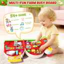 Toddler Toys for 1-2 Year Old Boys & Girls, Farm Barn Montessori Busy Board, Early Educational Toy for Kids 1-3, Motor Skills Developmental Toy for 12-18 Month, Christmas Birthday Gift for Aged 1+