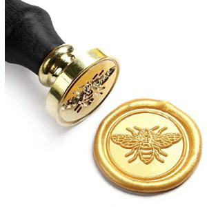 UNIQOOO Little Bee Wax Seal Stamp-Sealing Wax Stamp Great for Embellishment of Envelopes, Wedding Invitations, Wine Packages, Snail Mails, Gift Idea for Bee Collectors