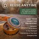 Radiate XL Portable Campfire As Seen On Shark Tank - Made in USA - Up to 2 Hours of Burn Time - Reusable Travel Fire Pit for Camping, Beach, Patio - Portable Fire Pit (Eucalyptus Scent)