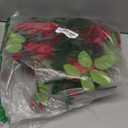 Rose Vine Artificial Flower Garland Fake Hanging Rose Ivy Plants 6ft for Wedding Home Party Garden Arrangement Decor Pack of One (Red)