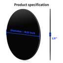 Art3d 2Pcs 1/8" Round Acrylic Sheets in Black, 20 Inch Diameter Acrylic Circle Sheets, Round Plexiglass Disc, Circle PET Panel for DIY, Cake, Crafts, Table Top
