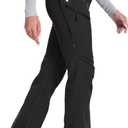 Moosehill Women's-Snow-Ski-Pants Fleece lined Waterproof Insulated Softshell for Winter Hiking Snowboarding Outdoor (Black)