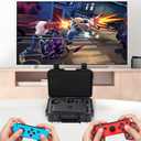 Carrying Case for Switch: Hard Shell Case with Built-in EVA Storage | 2021 OLED Model Waterproof Protection + Accessories Organizer
