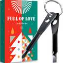 Valentines Day Gifts for Him, KUSONKEY Keychain Screwdriver Tool Gifts Stocking Stuffers for Men, 4-in-1 Screwdriver Bit with Phillips, Slotted and Hex Wrench Cool Gadgets for Him, Husband, Boyfriend, Dad