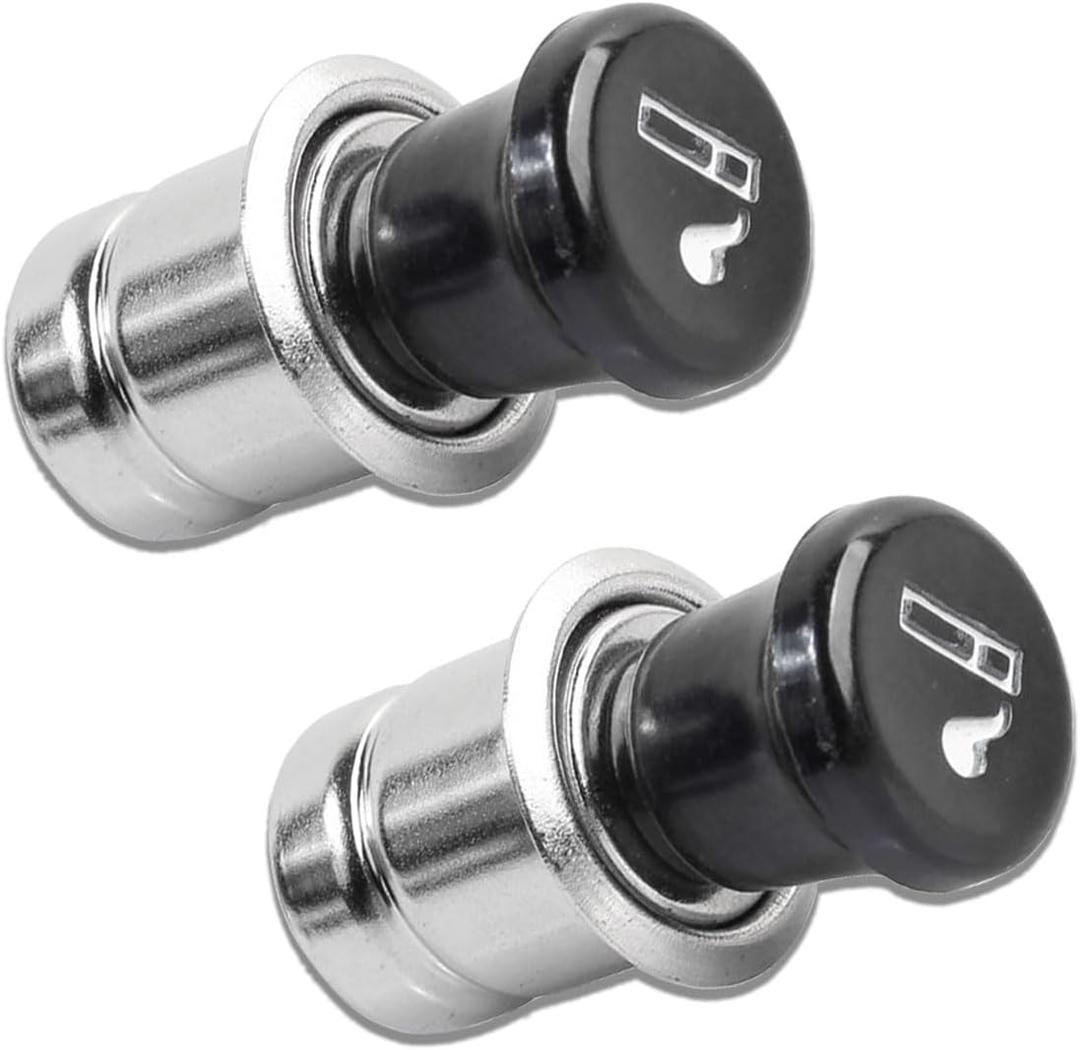 YoRise 12V Car Cigarette Lighter, Pop-Out Lighter Plug Replacement Accessories, Metal Plastic Construction Cigarette Lighter Plug for Most Vehicles Socket (12V-2PCS)