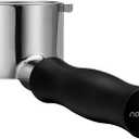 Normcore 51mm Bottomless Portafilter for DeLonghi La Specialista, 3-Ear Naked Espresso Tool with Black Anodized Handle for EC9155 9335 9355 9665 EC9335, 23-25g Barista Basket Included