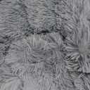 Whiskers & Friends Dog Bed, Round Fluffy Dog Beds for Small Dogs Washable, Calming Donut Pet Bed for Medium Dogs - Up to 45 Pounds (31.00'' x 31.00'' x 8.00'', Navy-Grey)