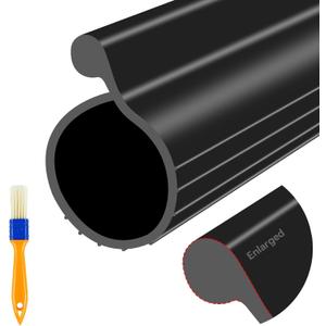 Garage Door Seal P Bulb - 16.5ft Flexible Weatherproof TPE Seal for Single-Channel Doors, Easy DIY Installation, Temperature Resistant, Fits Single Channel Garage Door (Black)