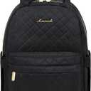 LOVEVOOK Mini Backpack Purse for Women, Cute Small Fashion Daypack, Light Weight, Water Resistant, Black Quilted (11inch)