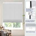 No Tools No Drill Cordless Blackout Cellular Shades White, 36" W x 72" H