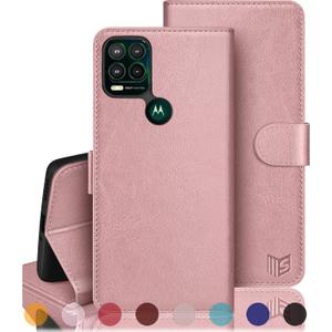 SUANPOT RFID Blocking for Motorola Moto G Stylus 5G (Non 2022) with Wallet case Credit Card Holder,PU Leather Flip Folio Book Phone case Cover Women Men for MotoG Stylus 5G case(Rose Gold)